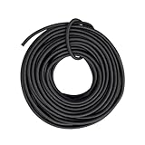 DLLM ロープ 張り綱 ショックコード 強力 耐久 軽量 バンジーコード アウトドア ゴム紐 丸ゴム 弾性 ストレッチコード バックパック 結ばない 靴紐 幅 3.5mm 10m ブラック