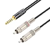 ipovoq 4.4mm rca 変換 4.4 mm バランス rca ケーブル 2rca オス オーディオ ケーブル rca 4.4 mm 変換 バランス ケーブル 4.4 rca 変換 rca 4.4 mm ケーブル OFC ケーブル 0.5m