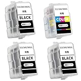 BC-310/BC-345/BC-365共通(BK ブラック)×3 + BC-311/BC-346/BC-366共通(C/M/Y 3色カラー)【合計4本セット】キャノン用 詰め替えインク 大容量 補充用 対応機種：MP493/MP490/MP480/MP280/MP270/MX420/MX350/iP2700/TS3130S/TS3130/TS203/TR4530/TS3330/TS3530