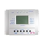Y-SOLAR 60A 80A 太陽電池充電コントローラ LCD12V24Vオート USB付き 照明の負荷タイマーおよびライトコントロール付き (60A)