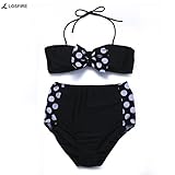 losfire 2017新しい女性用プッシュアップセクシーなネオプレンビキニ水着2ピースビキニセット US サイズ: S カラー: ブラック