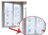 Kittymouse Anti Mosquito Bug Insect Fly Window Screen Mesh Net Curtain with Sticky Velcro Tape (2 Pc