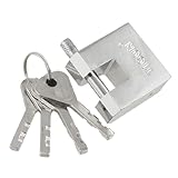 uxcell セキュリティロック　　パッドロック　　南京錠　　倉庫のドア用　40ミリメート　4個のキー　スチール