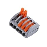 20pcs 2/3/5 Wayターミナルブロック 再利用可能 スプリングレバー 端子台 電気ケーブルコネクタワイヤ