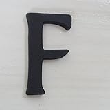 シンプルブラック!　真鍮　大文字アルファベット F