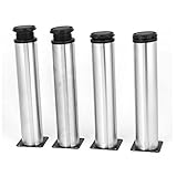 uxcell　調節可能な家具の足　キャビネット脚　50mmx250mm　メタル　家具用脚　4個入り