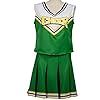 ファイター チアガール 衣装 ダンス コスプレ レディースサイズ 上下セット 大きいサイズ3L グリーン