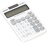 オーロラジャパン ハンディ電卓 12桁表示 税計算機能付 ホワイト HC120TX-W