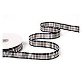 クラフトのための15ヤード/ロット2.5センチメートルDIYホームデコレーションギフトラッピングクリスマスリボンスコットランドのタータンチェックのグリッドプリントリボン ZHEN CHEN (色 : Navy Blue)