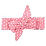 Lovoski 子供　女の子　ヘアバンド　カチューシャ　ドット柄　ターバン　ヘアアクセサリー　髪飾り　ギフト　全5色 - ピンク