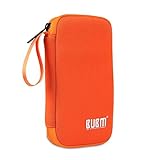 BUBM Hard Drive Carry Case, Neoprene Soft Sleeve Bag Fits for HDD, Power Bank, External Chargers--Tr