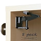 子安全キャビネットラッチby safe-latch – ツールまたはネジ不要( 8パックロックとCatchers )