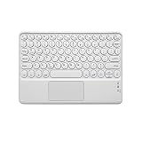 キーボード bluetooth ワイヤレス iPad/iPhone対応 ノートパソコン用キーボード タッチパッド付 可愛い USB充電 type-c 薄型 小型 コンパクト windows/ios/android対応 (ホワイト)