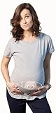 マタニティBaby Peekingシャツ面白い妊娠妊娠キュート発表Tシャツ US サイズ: 4L カラー: グレー