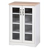 不二貿易(Fujiboeki) キャビネット ナチュラル・ホワイト 幅58×奥行41.5×高さ91cm リッツ 97451