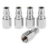 Homyl 耐久性　クイック　リリース　カプラ　コネクタ　エア　ライン　ホース　カップリング　コンプレッサー　PF20 　5個　セット