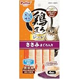 ペティオ (Petio) 鶏まろ ねこちゃんの 水分補給ジュレスティック ささみ まぐろ入り 4本入（ねこちゃんの必須栄養素タウリン配合 グレインフリー/穀物不使用 無添加 着色料・酸化防止剤・香料 不使用）