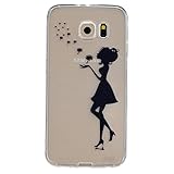 UNEXTATI Galaxy S6 ケース 高品質 超薄型 TPU 保護カバー 液晶保護 衝撃吸収 Samsung Galaxy S6 用 Case Cover (P9 ブラック)