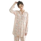 授乳パジャマ　レディース　長袖　マタニティ　授乳口付き　オールシーズン　ルームウェア　可愛い　前開き　襟付き　上下セット　オシャレ　部屋着　ロング丈　ウエスト調節　妊婦用　寝巻き　無地　ナイトウェア　