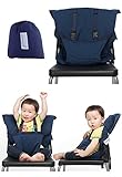 (ヘラサ)Herasa　ベビーチェアベルト　布製　コンパクトに収納　携帯便利 (濃いブルー)