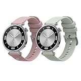 kwmobile 2x 交換バンド Huawei Watch GT5 41mm / GT5 Pro 42mm / Watch GT4 41mm対応 ベルト - シリコンバンド ソフト TPU 耐久性 ラベンダー/パステルグリーン