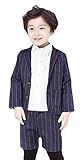 (コ-ランド) Co-land 子供服 スーツ 男の子 ジャケット ショートパンツ 半ズボン フォーマル 上下セット 2点 縦縞 男児 紳士服 ベビー服 ボーイズ 入学式 結婚式 ネイビー 100