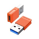 Mcdodo USB Type C USB3.0 変換アダプタ 5V/3A急速充電 5Gbps高速データ転送 QC3.0対応 USB C USB A 変換アダプター 高耐久 小型 軽量 勤務 ビジネス出張用 タイプC to A 変換コネクタ コンバータ Type Cアダプター 充電器 モバイルバッテリー パソコン等対応 型番OT-6550 オレンジ