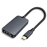 USB C-HDMIアダプター、USB C-HDMI 适配器 タイプC-4K HDMIアダプター、Type C to HDMIタイプC LANアダプター iPad Pro 2018 / Air 2020、MacBook、Samsang S20 / S10 / S9
