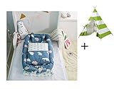 ベッドインベッド　添い寝ベッド おむつ換え　ベビーベッド　枕布団ベッド　３点セット　出産祝い (北極熊)