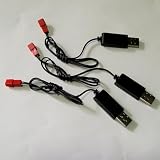 DAYUDDRICAR Drone Charging Cable, K101 MAX Drone Battery Charger USB Charger Cable Replacement Part K101 MAX Drone RC Quadcopter Accessories (Color : 3PCS Charger)