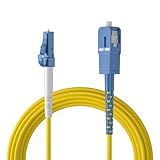 10Gtek 5本 SC-LC OS2 SMF シングルモード 1芯 光ファイバーケーブル 宅内光配線コード 光ケーブル 3m