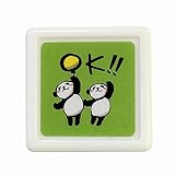 こどものかお パンダミニ浸透印 OK(グリーン) 0543-017