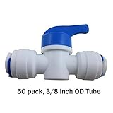 Malida Straight 3/8 inch OD Tube Ball Valve Quick Connect Fitting RO Water System (50pack) [並行輸入品]
