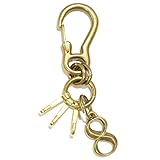[OVER RAG] 選べるナンバー 真鍮ナンバリングカラビナキーホルダー キーホルダー メンズアクセサリー キーチェーン キーリング 選べるナンバー 数字 誕生日 ラッキーナンバー 贈り物 2017 (ナンバー８)