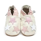 Soft Leather Baby Shoes Little Stars Pink [ソフトレザーベビーシューズリトルスターピンク] 6-12 months (12 cm)