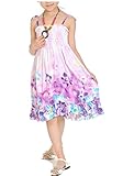 Mullicanリトルビッグ女子のロングドレスとボレロカジュアルビーチドレスサイズ (120CM, パープル（紫）)