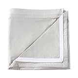 QuickZip Crib Extra Zip-On Sheet, 100% Cotton, Gray - Goes With QuickZip Crib Sheet Base Sold Separa