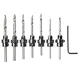 XCSOURCE 22PC Countersink Drill Bit Set W/Adjustable Depth Stop Collars Counterbore Drill Woodworker