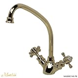 【Matilda】アメイジア・キッチン（ブラス） Amasia Kitchen #PB ネオ・アンティーク水栓 ゴールド色 マチルダキッチン用ワンホール混合栓 クラシック蛇口 MA006C14K-PB