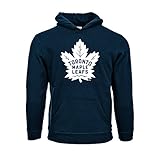 NHL Toronto Maple LeafsスエードCrest Eliユースプルオーバーパーカー、YM、ネイビー