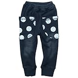 《秋冬春対応》 CHILD CHAMP(チャイルド チャンプ) デニムニット裏シャギー水玉PK長丈パンツ 100cm/NB NO.C-271080