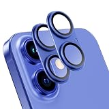 AUNEOS iPhone 17 Pro Max 用 カメラフィルム カメラ保護【2025新登場·アルミ合金＋10H強化ガラス製 高透過率】いPhone 17 Pro Max 対応 カメラフィルム ぴったりフィット 一体感 耐衝撃 高透過率 防滴 防塵 貼り付け簡単 露出オーバー防止 アイフォン 17 プロマックス カメラカバー 2枚セット (ディープブルー, iPhone 17 Pro Max)