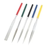 uxcell ダイヤモンド ファイル ヤスリ 4mm×160mm ラウンド フラット 三角広場針 ハンディ ツール