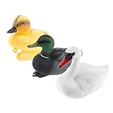 P Prettyia 可愛い　生きものの白鳥　アヒルのデコイ　狩猟デコイ　素晴らしい　３ピース　高品質