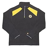 Boston BruinsブラックCarom 1 / 4 Zip冷却装置マイクロフリースジャケット M ブラック