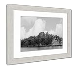 Ashleyフレームプリントの美しいBoldt Castle On Heart Island In The St Lawrence川間、壁アートホーム装飾、ag6544021 34" x 40", S