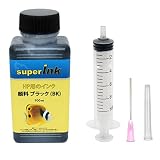 HP用 ブラック （顔料） 詰め替え 互換インク superInk 100ml （全機種対応） + 手袋1組 + 10ml注入器 + 針 + キャップ
