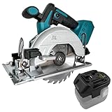 マキタ 互換 充電式 丸のこ 18V 36V ハイコーキ バッテリー 変換アダプタ付き 丸ノコ マルノコ 丸鋸 電動工具 ブラシレス 電気のこぎり 電ノコ 電鋸 チップソー 電動工具 長続航 木材 合板 コードレス 刃 刃外径125mm 対応 ※ バッテリー 充電器 別売 (本体+ハイコーキ変換アダプタ)
