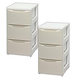 スリムチェスト（3段） COD-323 2個セット アイリスオーヤマ ホワイト/アイボリー