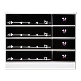 アルファタカバ ディズニー家具 キッズチェスト ミッキーチェスト 幅112cm 4段チョイスミッキー(ブラック)取っ手クリスタルラベンダー